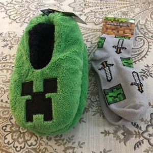 Minecraft slippers (with free socks)